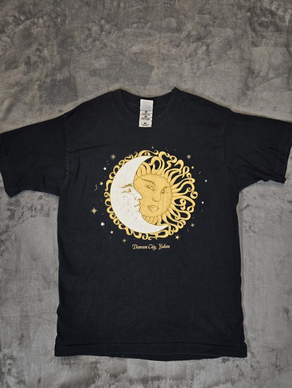 Vintage Yukon Dawson City Souvenir Novelty T Shirt Size Medium Black